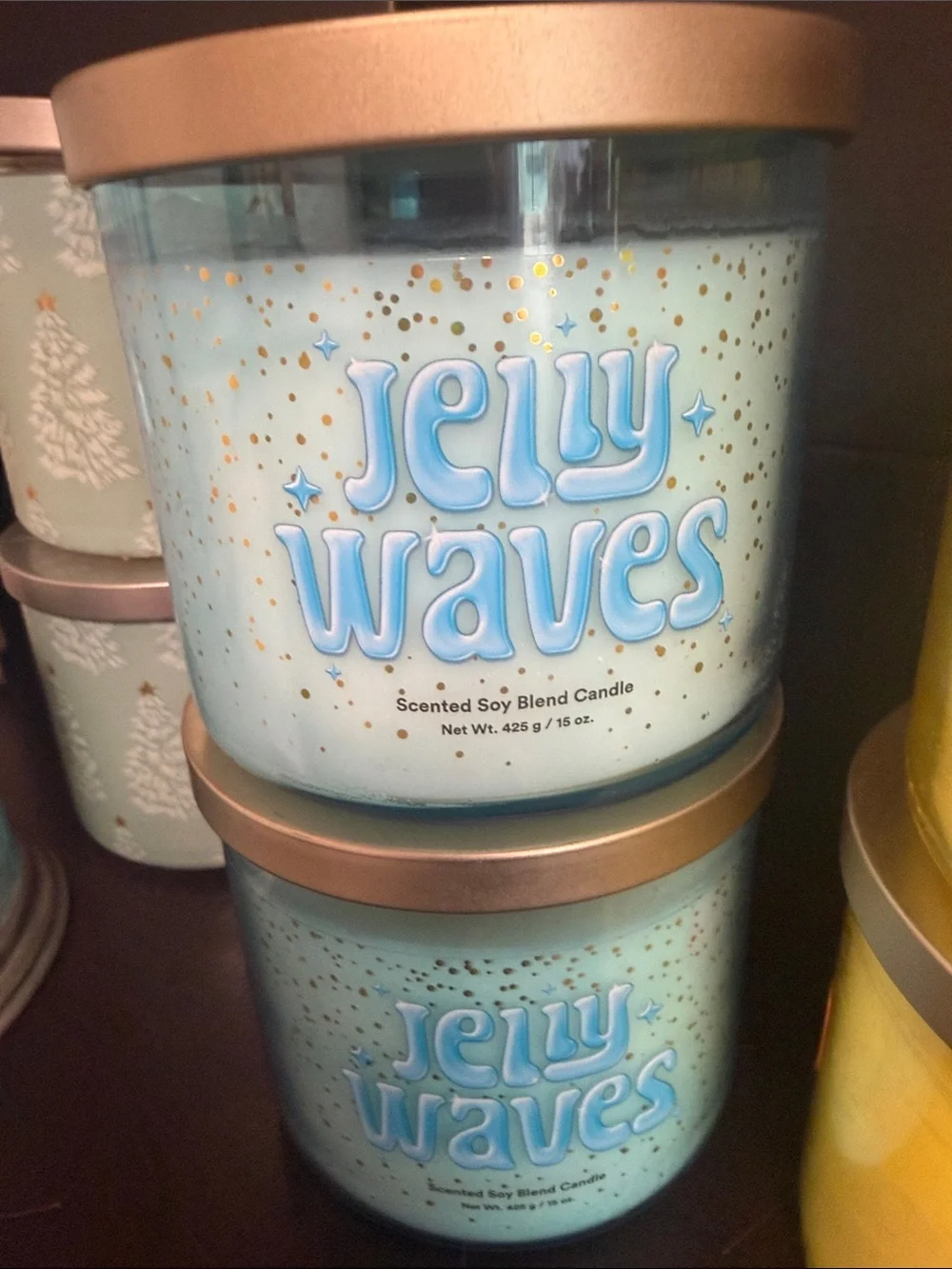 Light Blue Scented Soy Blend Candle -